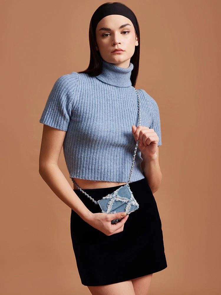 Camilla Denim Mini Bag - Image 7