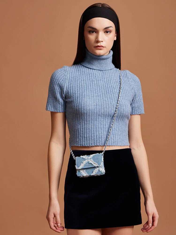 Camilla Denim Mini Bag - Image 8