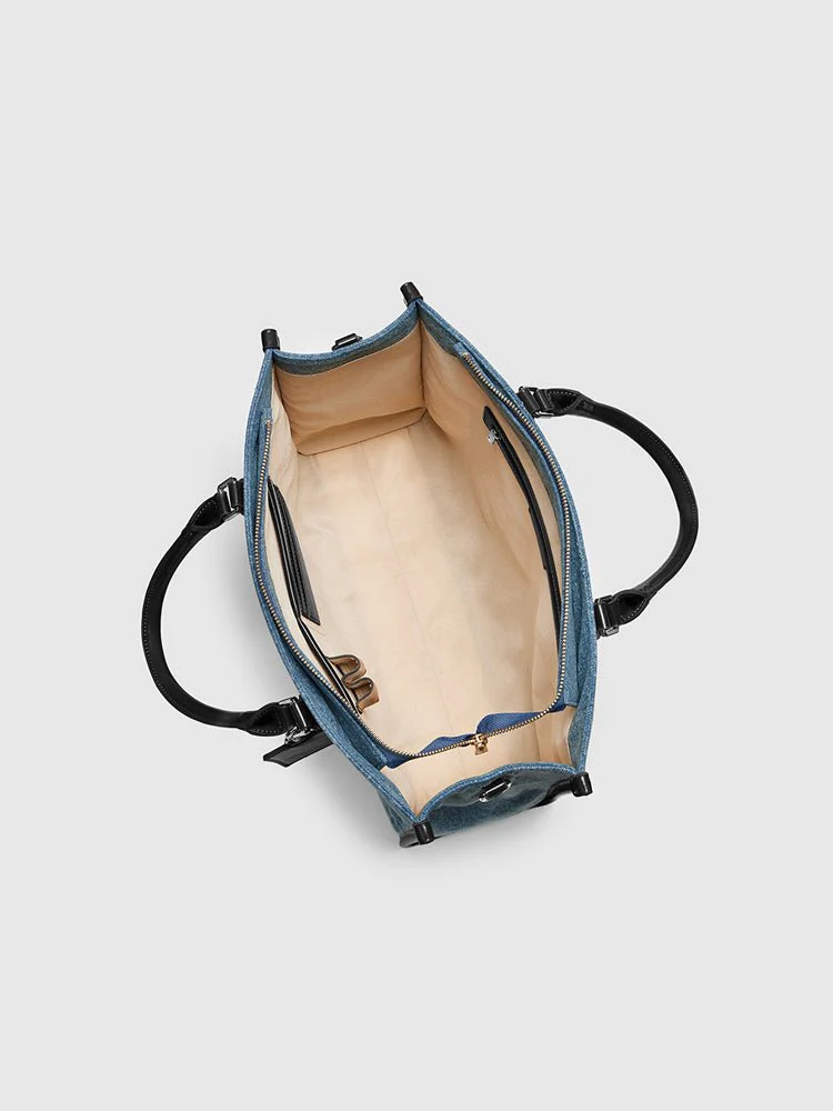 Denice Denim Tote Bag - Image 5