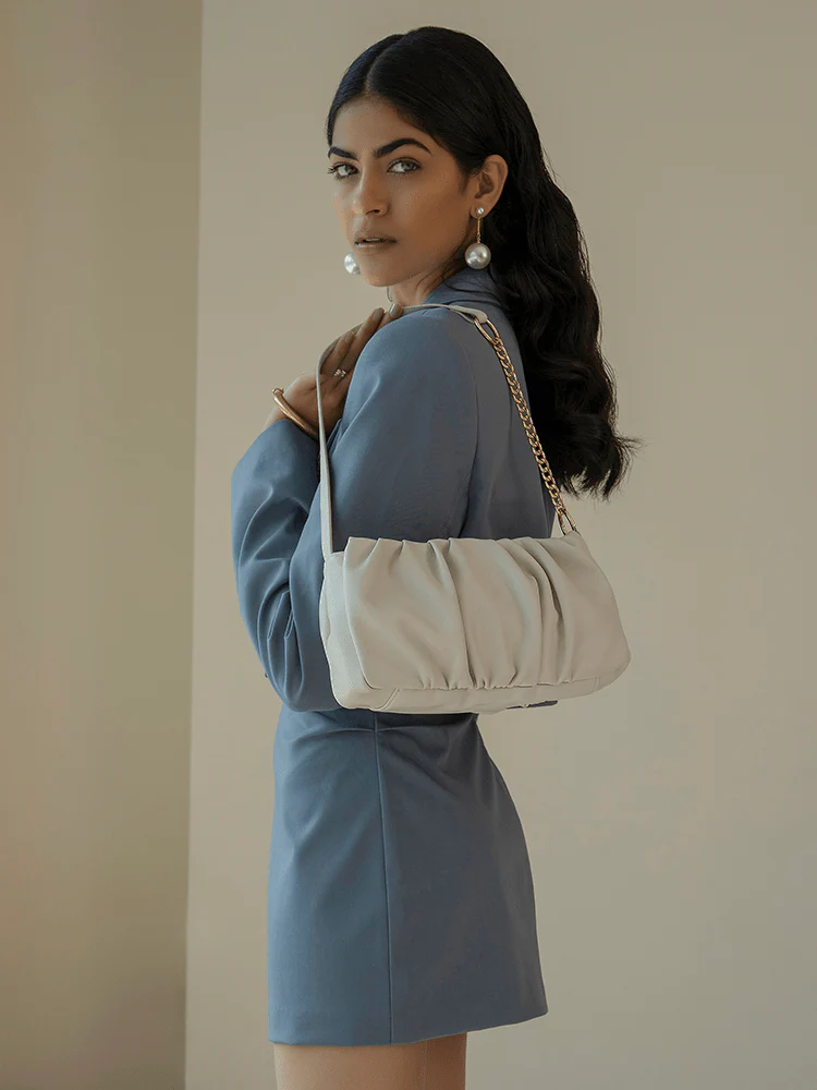 Irene Soft Gathered Shoulder Bag - Image 6